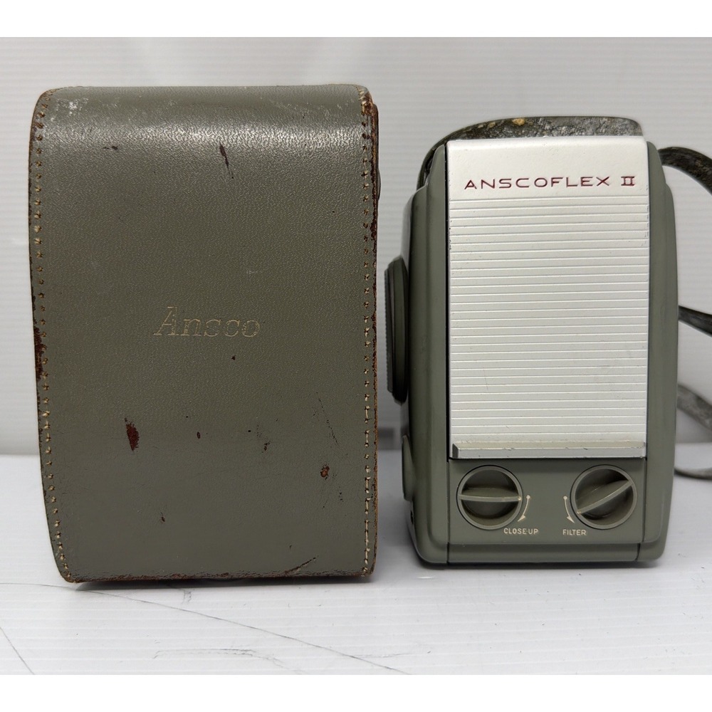 Ansco Anscoflex II Vintage TLR 620 Format Film Camera W/ Case - GOOD